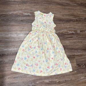 Laura Ashley vintage cotton sundress yellow floral 6